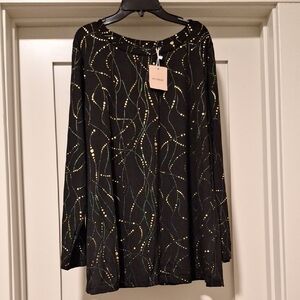 Bloomchic Black and Gold Top